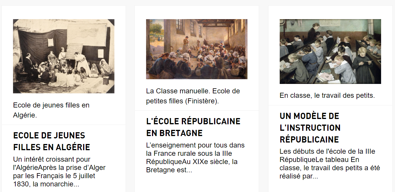 Histoire par l'image : les écoles