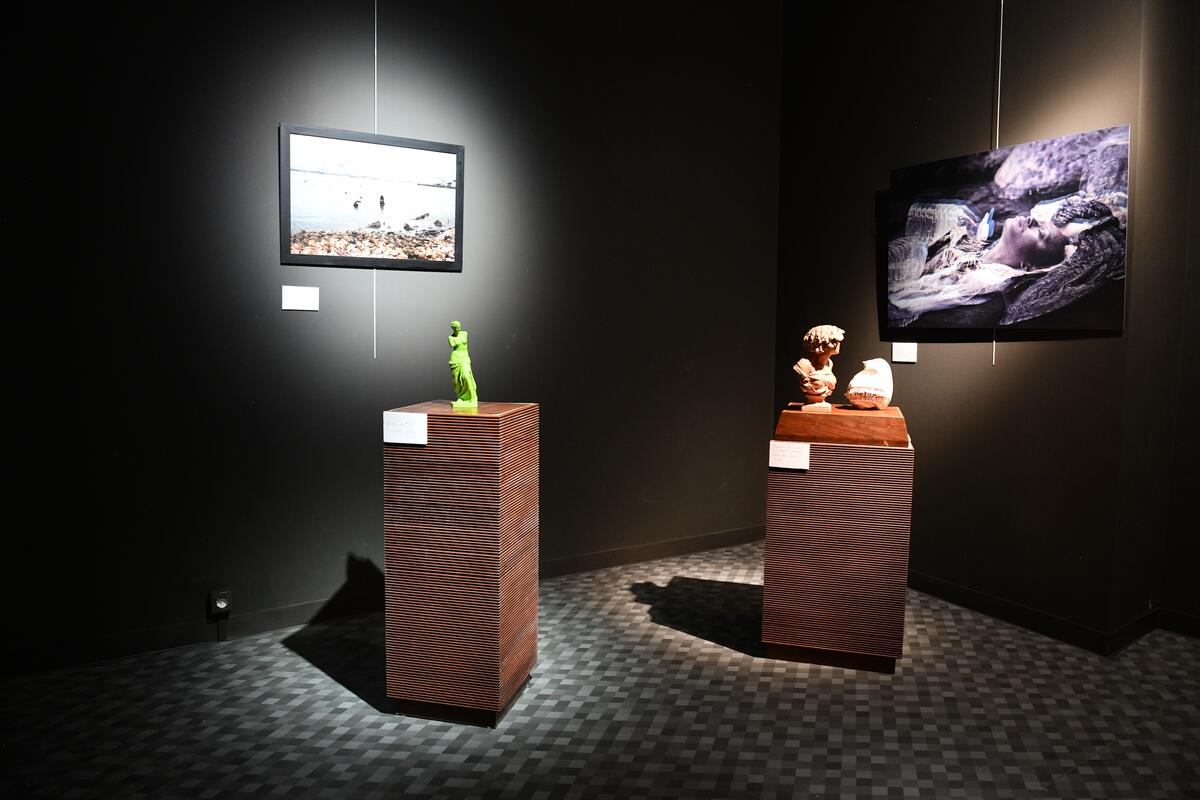 Des oeuvres d'art exposées