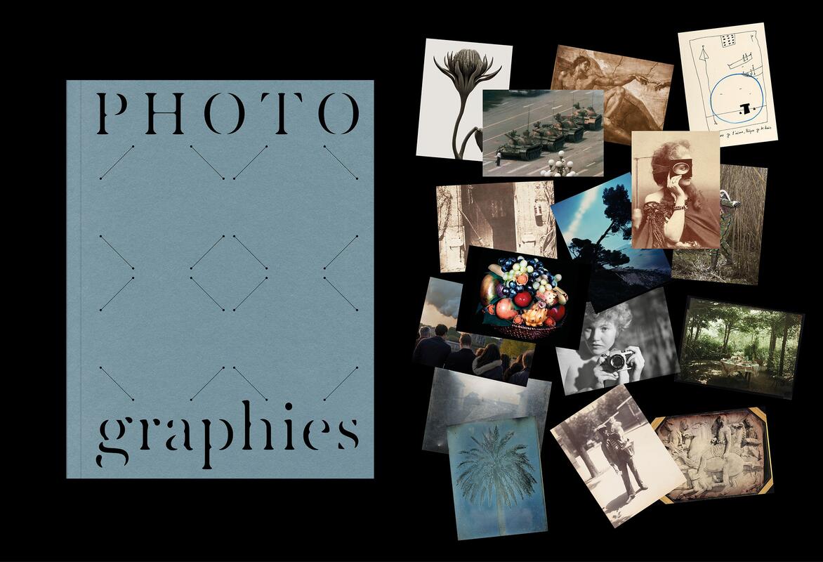 Couverture du llivre officiel du Bicentenaire de la Photographie, avec photos vignettes à côté