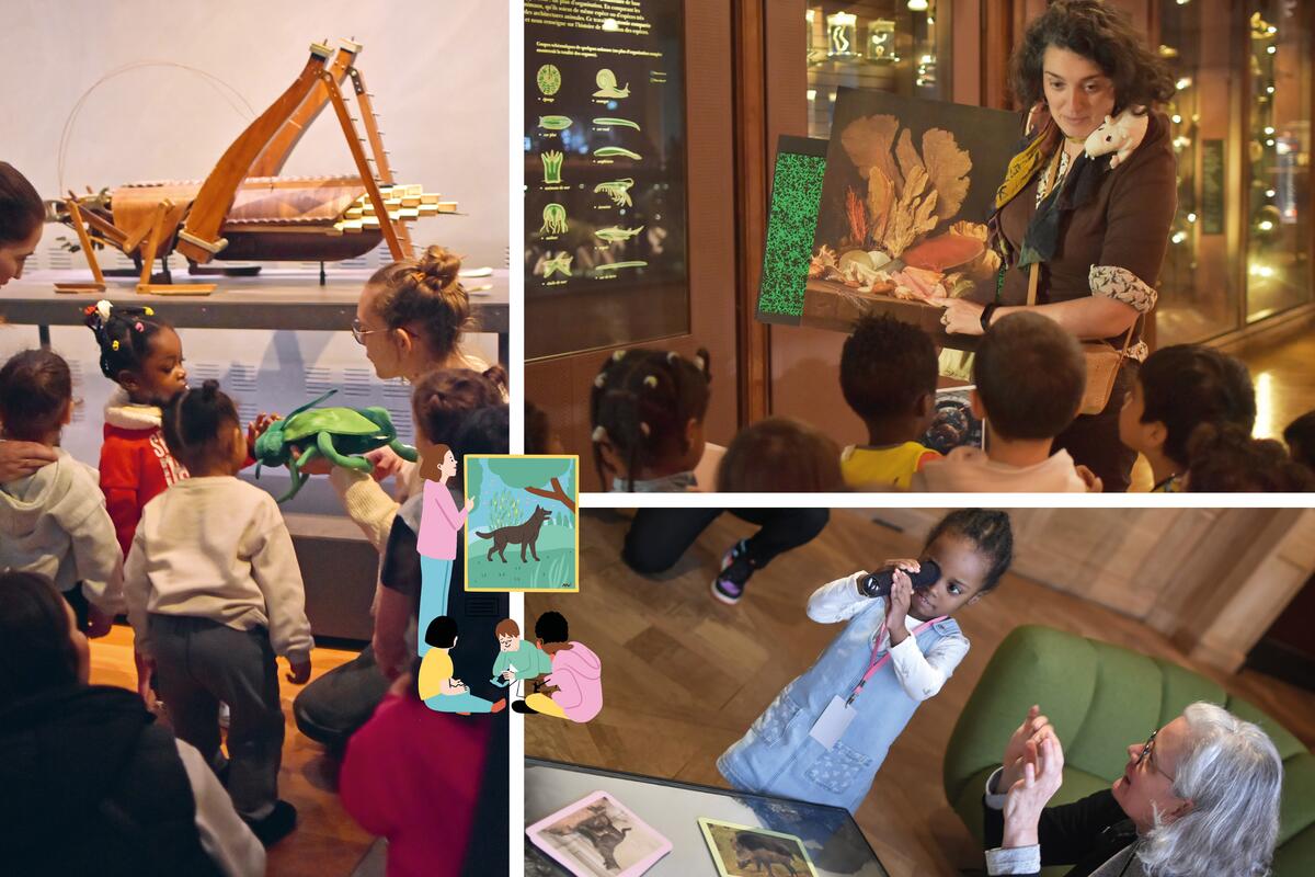 Enfants en atelier pour le programme Histoires d'art des Petits