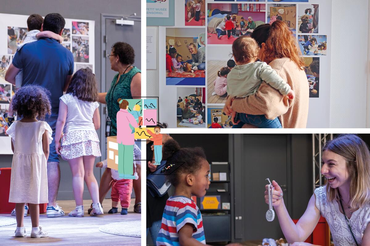 Enfants en atelier pour le programme Histoires d'art des Petits