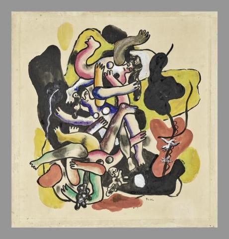 Image d'aquarelle avec des plongeurs