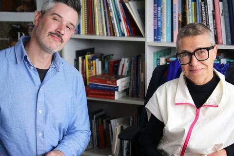 Portraits de Séverine Lévi et Aurélien Colongo, responsables-librairie au sein du GrandPalaisRmn
