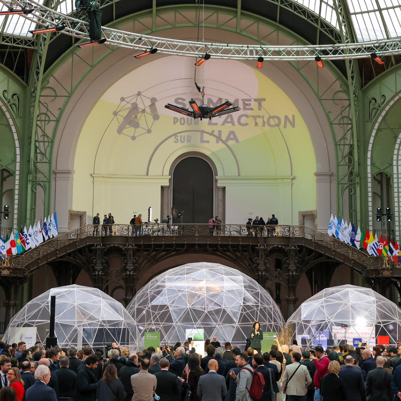 Vue de la Nef du Grand Palais pendant le Sommet de l'IA