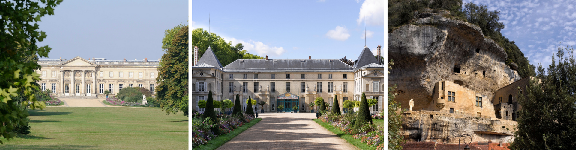 3 musées nationaux : Château de Compiègne - Château de Malmaison - Musée national de la préhistoire