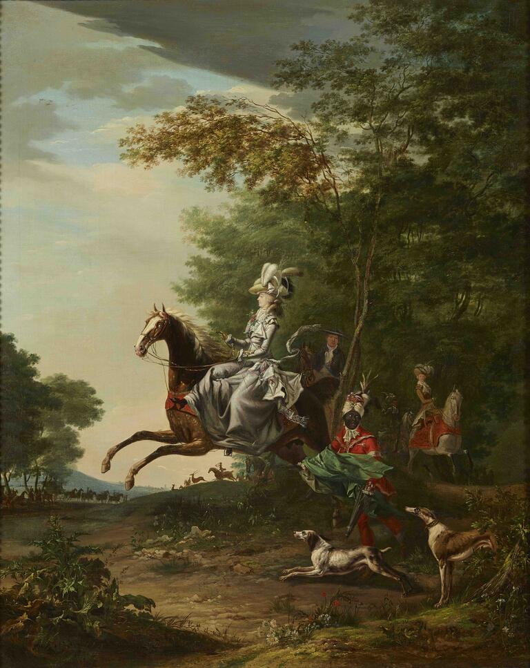 Marie-Antoinette chassant à courre, vers 1783-1785, Louis-Auguste Brun © Château de Versailles, Dist. GrandPalaisRmn / Christophe Fouin