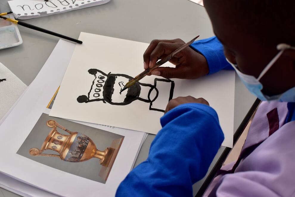 Reproduction d'une oeuvre à l'encre de chine