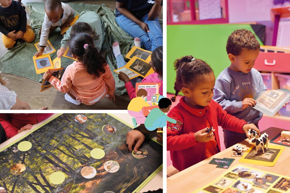 Enfants en atelier pour le programme Histoires d'art des Petits