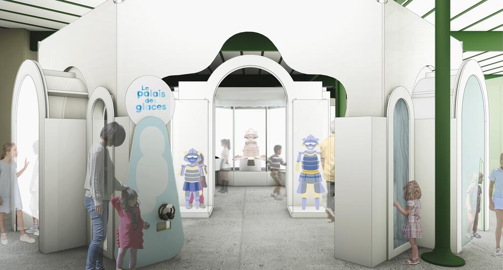 Vue 3D du parcours d'exposition Transparence